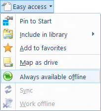 offline sync is disabled by your administrator